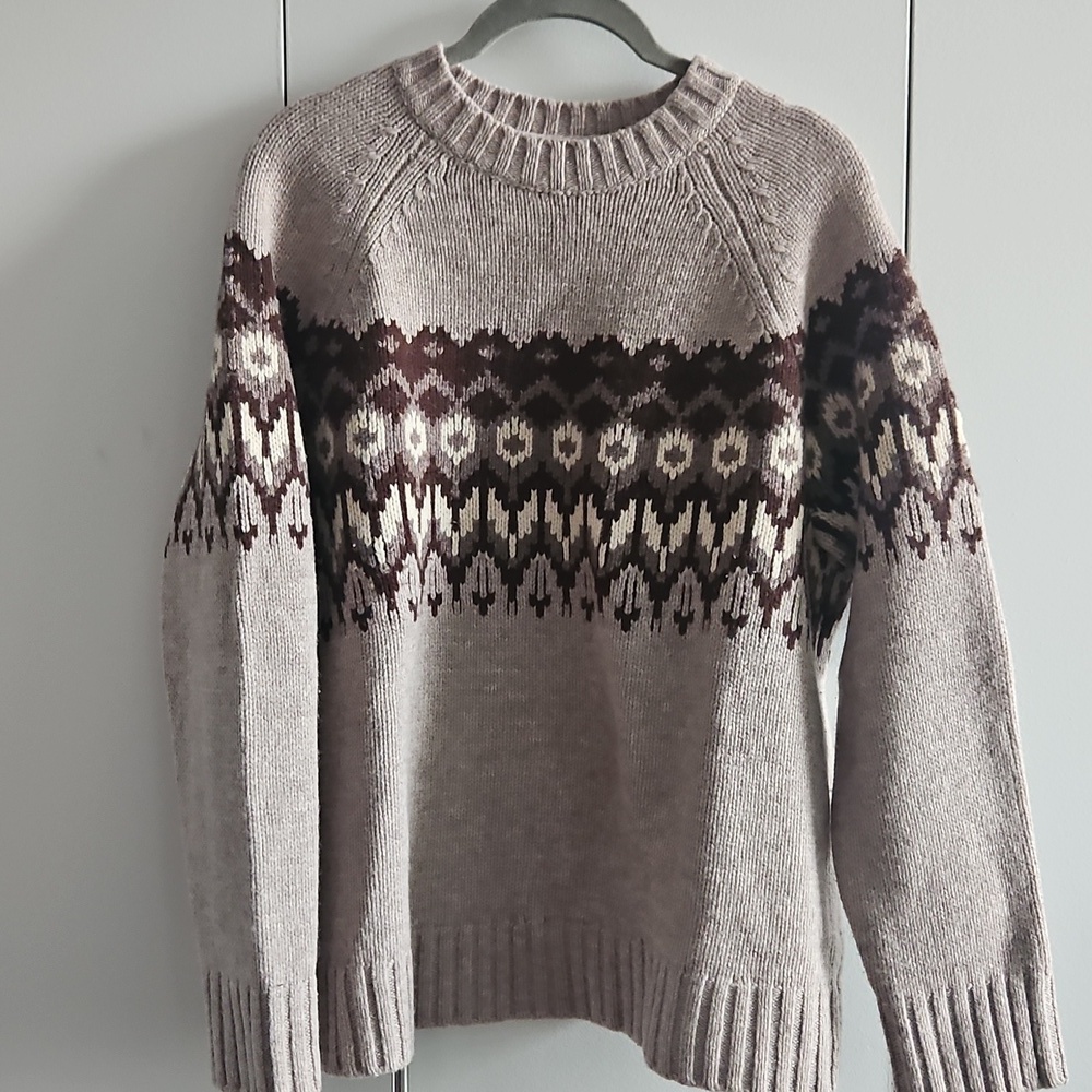 Gerard Darel Janina Fair Isle Size M Sweater 100% Wool